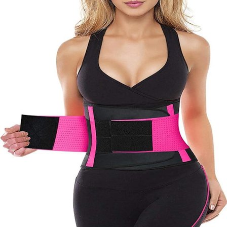 Midjetrenerbelte for kvinner Midjetrimmer Vekttap Trening Fitness Ryggstøtte Belter Rose Enhanced