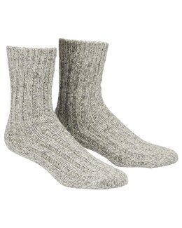 Uldsokker lys grå Gråmeleret - 41/45 - Åshild