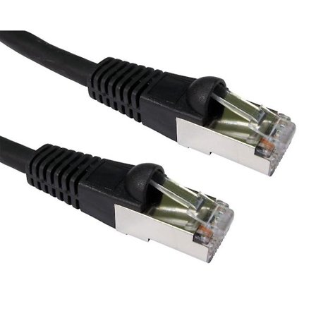 10m Cat6a *600mhz* nätverkskabel svart - Professionell standard Ethernet-kabel - Lszh - Sstp - Ftp - 10gbase-t (10 Gigabit-stöd)