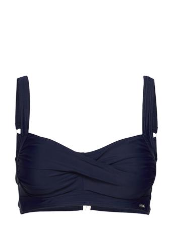 Capri,Twisted Soft Bra Swimwear Bikinis Bikini Tops Wired Bikinitops Blå Abecita