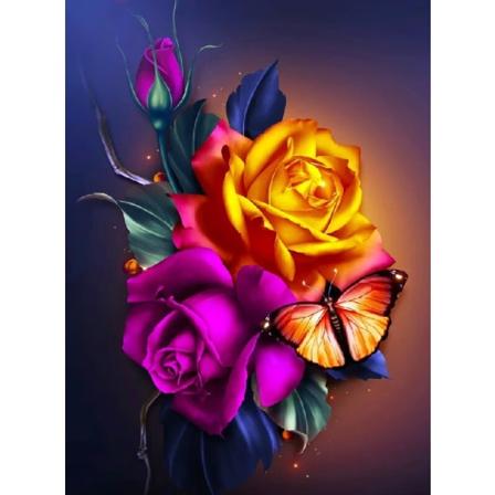 30x40cm aikuisten lasten 5D DIY set - kukkia