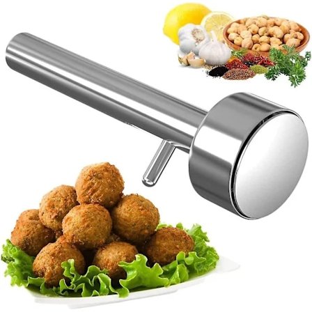 Falafelskop, rostfri falafelskop, professionellt non-stick falafelbollverktyg 1 st