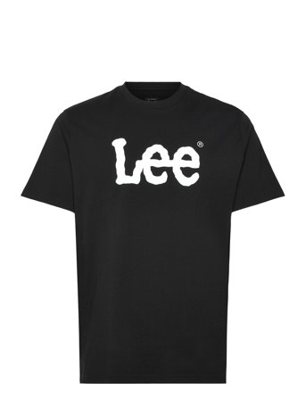 Wobbly Logo Tee Black Lee Jeans