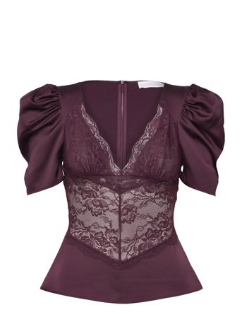 Francis Lace Top Burgundy Love Lolina