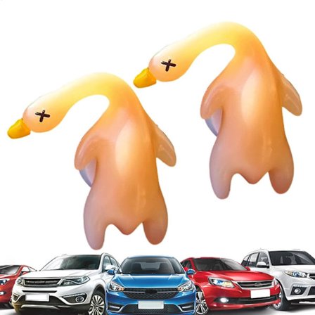 Farveskiftende vedhæng formet som grillet and, UV-farveskiftende dekoration af grillet and, dekorativt tilbehør til bakspejlet i bilen