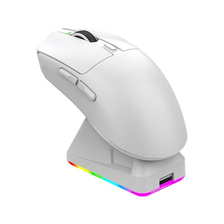 Gamingmus med flere tilslutningsmuligheder Bluetooth-kompatibel 24G ledning ARGB lyser langt batteri