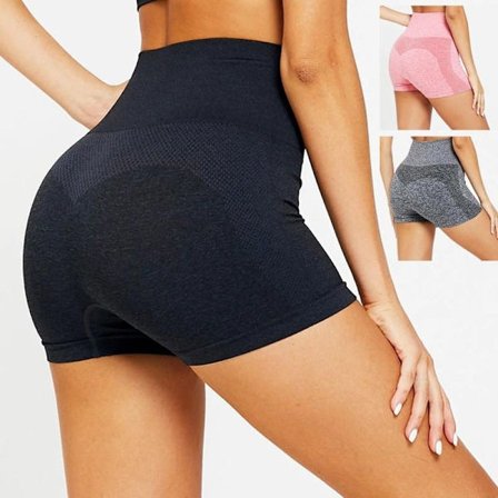 Rosa Fitness shorts med hög midja