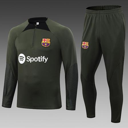 23-24 ny sesong Barcelona ungdoms-/voksen langarmet jerseydrakt green-WELLNGS green 18#