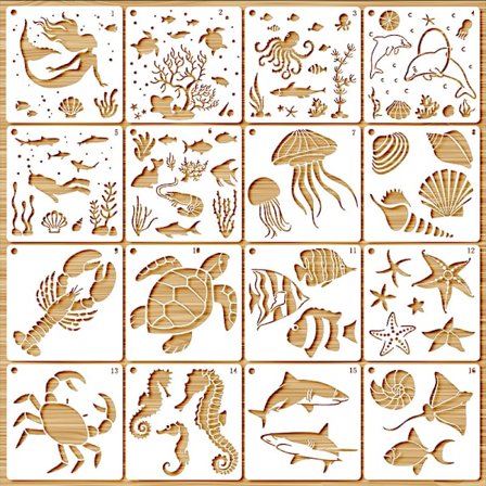 PET-eläinmaalausmallit tee-se-itse meren elämää