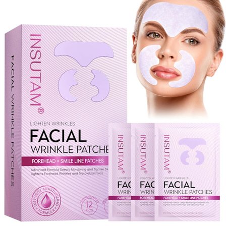 Pannerynkplaster for anti-rynker: Ansiktsrynkeplaster for bruk over natten for å løfte smilelinjer for kvinner (ROSA) ROSA