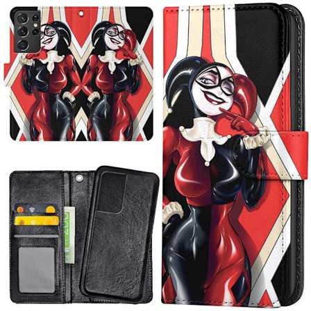Samsung Galaxy S21 Ultra - Plånboksfodral/Skal Harley Quinn