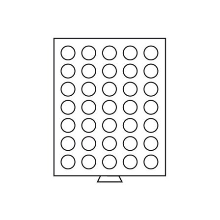 Møntboks - Røgfarvet - 35 runde inddelinger