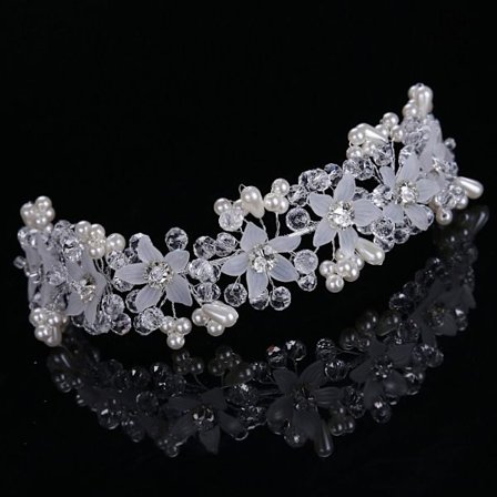 Bridal Tiara Headwear Pearl Crown Pannband 2 2