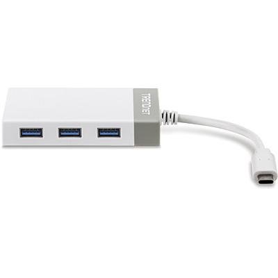 TRENDnet TUC-ETGH3 - nettverksadapter - USB-C - 1000Base-T x 1 + USB 3.0 x 3