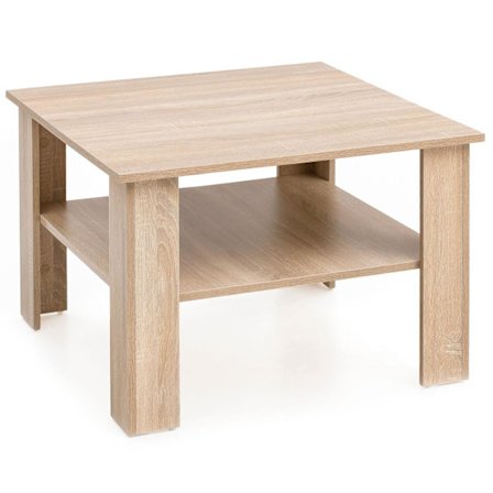 Rootz sofabord Sonoma eg 60x42x60 cm Design træbord med hylde - Sofabord Sofabord - Sofabord Loungebord - Sofabord Stubentisch med opbevaringsplads -