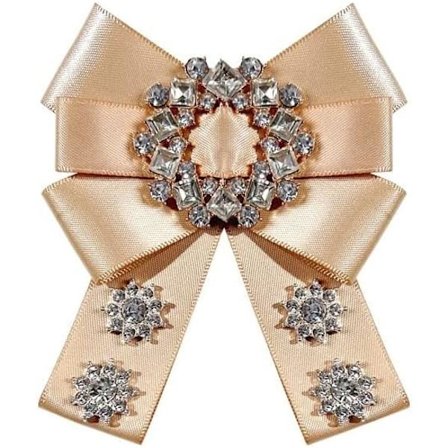 Siden slips, koreanskt band, tyg slips, rosett slips, glänsande strass blomma broscher nålar, mode brittisk stil skjorta corsage bröllop fest smycken 