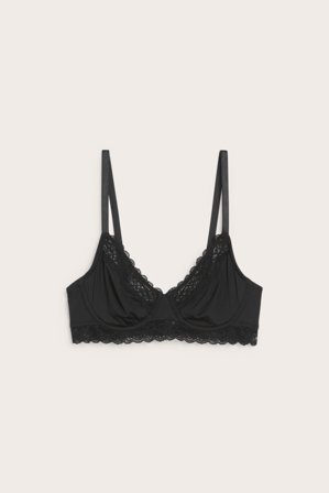 Kappahl | Uvattert BH med blonder | Svart