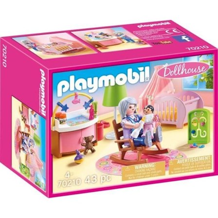 PLAYMOBIL 70210 Babyrum, Dockhus Det traditionella huset, 100 stycken, från 4 år