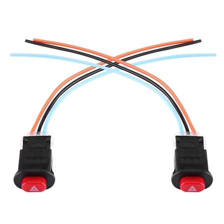 10 st Motorcykel LED Dubbelblinkande Varningslampa Blinkande Varningslampa Knapp