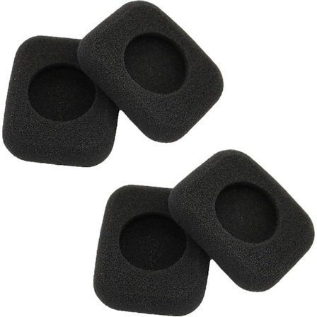 FORM2 Hodetelefoner In-Ear Hodetelefoner Øreputer Deksel Svamp Firkant Skum Ultra Myk Pude Holdbar Komfortabel Svart 4-Pakk, 50*40mm