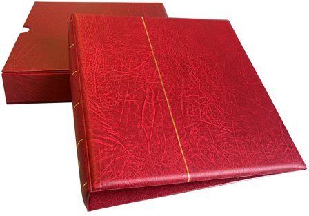 Leuchtturm - Polstret album m. kassette - Rød - Ringbind