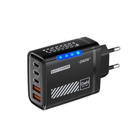 [LLC] Xiaomi 240W Pikalaturi Multiport-laturi 2usb+3 Type C 240W Valolla Puhelin Gan Latauspää Iphone 16 15pro -adapterille