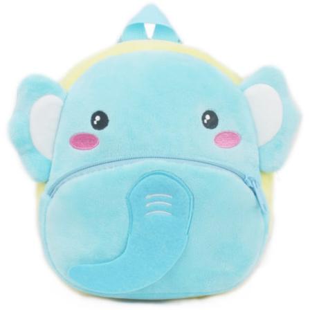 Söpö sarjakuvareppu lapsille päiväkodin pehmoreppu - Perfet Blue elephant