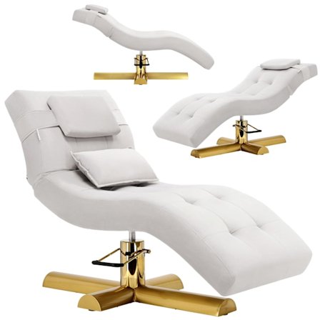 Stol med hydraulisk justering Amalfi, roterbar kosmetikstol, spa-säng, solsäng för skönhetssalongen.