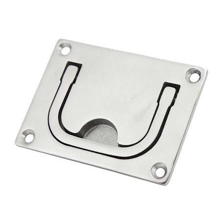 Båtdekk Luke Flush Håndtak 316 Rustfritt Stål Firkantet Korrosjonsbestandig Speilpolert Overflate [DB]