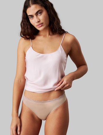 Calvin Klein Thong 3Pk - Pink - L