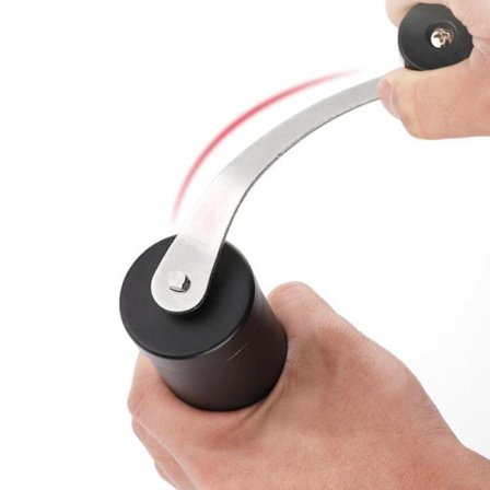 Keraaminen käsikäyttöinen kahvimylly Ruostumattomasta teräksestä valmistettu säädettävä kahvimylly Kumirenkaalla Helppo puhdistaa Keittiövälineet