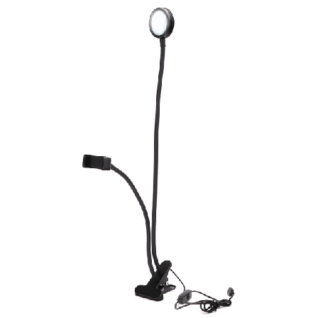 Klipsbar LED-lys med høy lysstyrke, justerbar neglelampe, svart