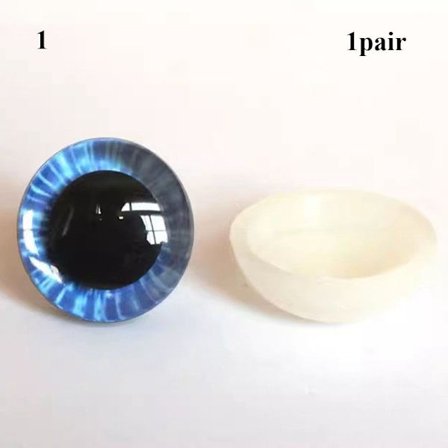 Plast sikkerhetsøyne Glitter Krystalløyne 1 1