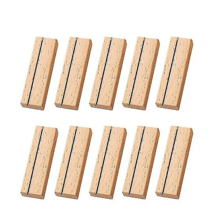 Plasskortdisplayholder i tre, fotostativholder for kontor, hjem, skole, 10 stk