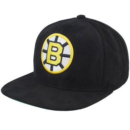 Mitchell & Ness - NHL Schwarz snapback Cap - Boston Bruins Sweet Suede Vintage Black Snapback @ Hatstore