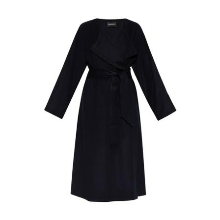 Emporio Armani, Wool coat Blauw, Dames, Maat:S