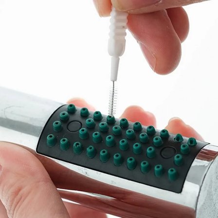 10 stycken Dusch rengöring borste badrum mikro nylon borste munstycke antiblockerande rengöring verktyg