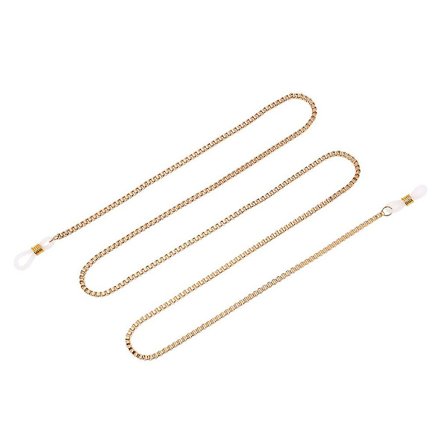 Glaskedja med fyrkantig spänne i rep