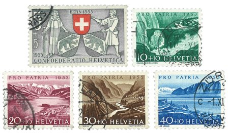 Schweiz 1953 - MICHEL 580/84 - Stemplet