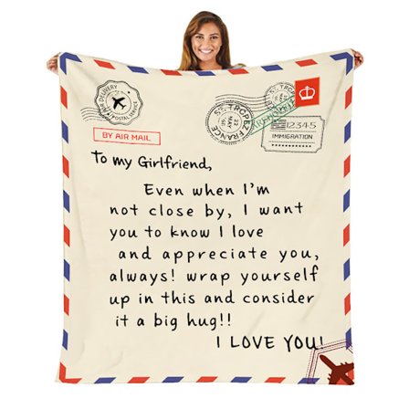 Amazon kuvertfilt nu tillverkad i tysk familjebrev korallfleece flanell meddelandebrev omslagsfilt tryck