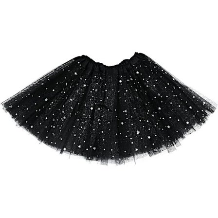 Jenter Klassisk 4 Lag Sequin Stjerner Tutu Skjørt - Ballett Dans Prinsesse Fest