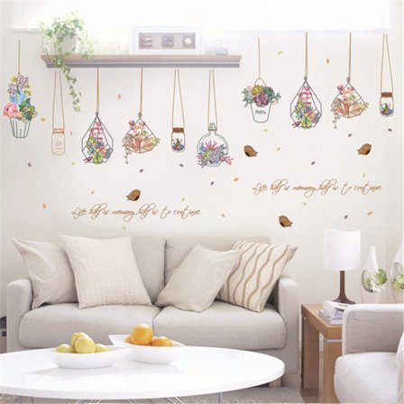 Creative Flower s Chlorophytum Removeable Wall Stickers Decora
