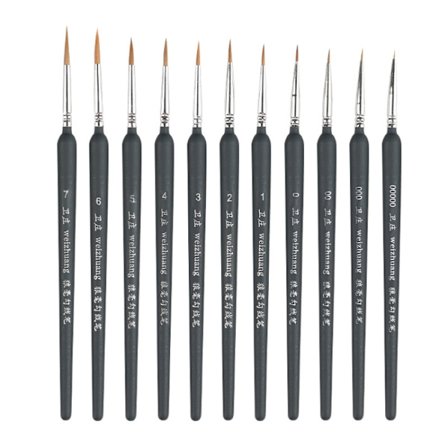 Penselsæt for vandfarve 11-pak Mørkeblå