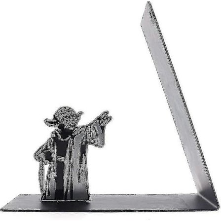 Premium Kraftige Bogstøtter i Metal - Sorte L-formede Bogstøtter til Skrivebord, Kreativ Gave til Far og Partner (master)