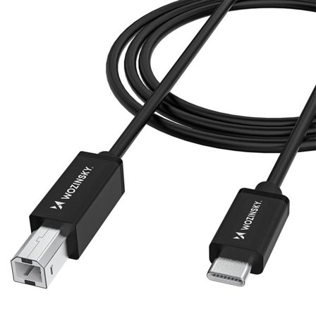 Wozinsky USB-B till USB-C-kabel 1m - Svart
