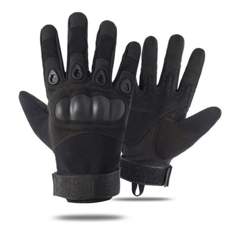 Helfingerhandskar för män Militära taktiska handskar motorcyklist Paintball Skytte Airsoft Strids Körning Jakt Cykelhandskar Black L