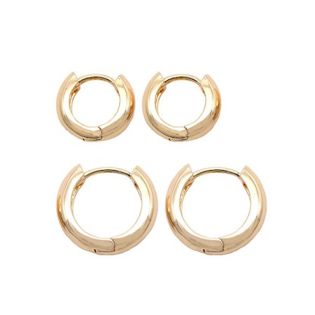 Små chunky lette chunky creol øreringe til kvinder