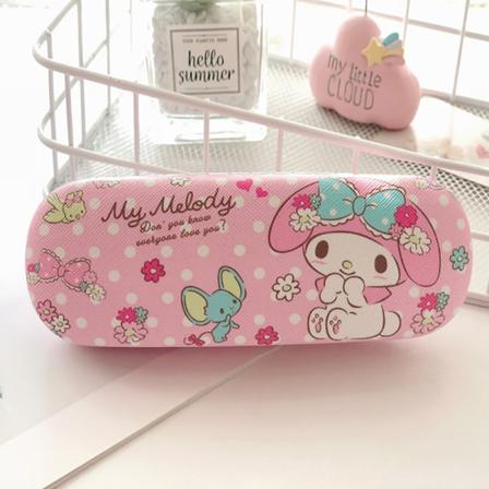 Ny tegneserie Anime Character Brilleveske PU Leather Hard Shell A5