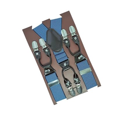 Hängslen för män med 6 clips och förtjockat elastiskt band