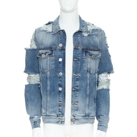 Balmain Pre-owned Pre-owned Cotton outerwear , Blauw , Dames , Maat: S Vintage Jassen